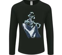 Megalodon Vs Great White Shark Vs Scuba Diver Uomo Manica Lunga T-Shirt