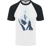 Megalodon Vs Great White Shark Vs Scuba Diver Uomo S/S Baseball T-Shirt