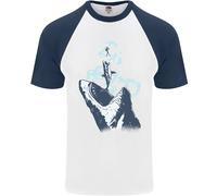 Megalodon Vs Great White Shark Vs Scuba Diver Uomo S/S Baseball T-Shirt