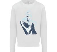 Megalodon Vs Great White Shark Vs Scuba Diver Uomo Sweatshirt Jumper