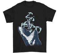 Megalodon Vs Great White Shark Vs Scuba Diver Uomo T-Shirt 100% Cotone