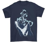 Megalodon Vs Great White Shark Vs Scuba Diver Uomo T-Shirt 100% Cotone