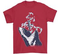 Megalodon Vs Great White Shark Vs Scuba Diver Uomo T-Shirt 100% Cotone