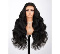 MEGALOOK 13x6 HD Lace Front Wig Capelli Veri Body Wave Human Hair Drawstring Wigs Human Hair with Tapes 12A Pre Plucked Pre-Bleached Pre-Cut Ear-To-Ear Frontal Wig Glueless Parrucche 30 Inch