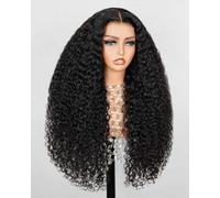 MEGALOOK 6x5 Deep Curly Wave Glueless Wig Human Hair Parrucche Capelli Veri HD Lace Pre Plucked Bleached Tiny Knots Lace Front Wig Human Hair 12A Brazilian Real Human Hair Wig 30 Inch
