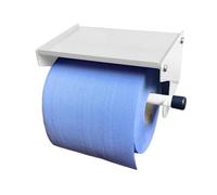 MegaMaxx Dispenser per rotolo blu da parete, porta rotolo blu con ripiano portaoggetti, dispenser e supporto per asciugamani di carta industriale - ideale per ufficio, casa, magazzino, officina,