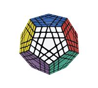 Megaminx Speed Cube Adesivo Nero Dodecaedro Puzzle 3D Giocattoli per Bambini Regalo di Compleanno di Natale,5 * 5 Cube
