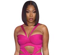 Megan Thee Stallion (Purple) Ritaglio di buddy a metà corpo