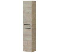 MEGAOFFERTE.IT Mobile Alto Da Bagno Sospeso Con 2 Ante E 4 Mensole Interne Colonna Sospesa Moderna Salvaspazio In Melaminico Con Chiusura Assistita 150 X 30 X 25.5 Cm Rovere Naturale