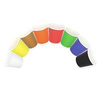 MEGAPACK Bicchierini di Carta da 75ml, Monouso, Compostabili - Cartone Per Uso Alimentare, Inodore e Insapore - Bicchieri Piccoli per Bevande Calde e Fredde, Caffè, Espresso - [Multicolore], [400]