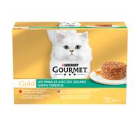 Megapack risparmio! Gourmet Gold Tortini 96 x 85 g Alimento umido per gatti - Manzo, Pollo, Agnello, Tacchino con Verdure