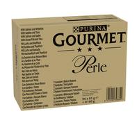 Megapack risparmio! Gourmet Perle 96 x 85 g Alimento umido per gatti - Salmone & Pesce bianco, Sardine & Tonno, Salmone & Merluzzo, Pesce dell'oceano & Tonno in Salsa