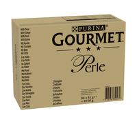 Megapack risparmio! Gourmet Perle 96 x 85 g Alimento umido per gatti - Trota, Tacchino, Anatra, Selvaggina in Gelatina