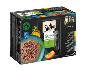 Megapack risparmio! Sheba Nature's Collection in Salsa 144 x 85 g - Varietà di Pesce (Tonno, Salmone, Merluzzo, Pesce d'altura)