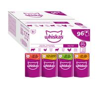 Megapack risparmio! Whiskas 1+ buste 96 x 85 g Alimento umido per gatto - Selezione Classica in Salsa