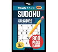 MEGAPOCHE : 800 pages de SUDOKU Format Poche en TRÈS gros caractères (Difficile, avec Solutions): Le meilleur confort visuel, format poche