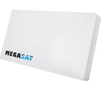 Megasat Antenna piatta D2 Profi-Line - Antenna satellitare piatta (2 utenti, LNB intercambiabile, installazione a parete, supporto per palo/balcone o finestra) - Bianco