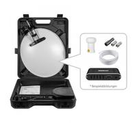 Impianto satellitare mobile megasat con ricevitore hd e pratica custodia valigetta
