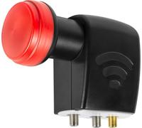 Megasat Diavolo Unicable I, 2 × Legacy - LNB (per fino a 4 ricevitori Unicable, 2 uscite Legacy per collegamento diretto dei ricevitori) - Nero/Rosso
