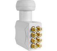 Megasat HD-Profi Octo LNB - LNB universale (8 partecipanti, 0,1 dB, connettori placcati oro, protezione dalle intemperie) - Bianco