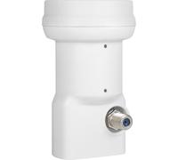 Megasat High Gain Single LNB - per 1 utente, alta amplificazione - Bianco | Ideale per satelliti con ricezione difficile, amplificazione del segnale di 70 dB