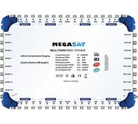 Megasat Multiswitch 17/16 C - Multiswitch (Ricezione da 4 satelliti, per fino a 16 utenti, cascabile per un’espansione flessibile)