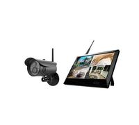 Megasat Sistema di sorveglianza HS 150 - Telecamera e monitor di sorveglianza (registrazione su scheda SD o disco rigido, portata wireless fino a 300 m, monitor 10,1 ″)