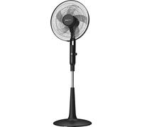 Megashopitalia Ventilatore a Piantana 65 Watt con Telecomando Timer Metallo ABS 5 Pale 10 Velocità Diametro 40 Oscillazione Inclinazione Altezza Regolabile (Nero)