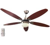 Megashopitalia Ventilatore a soffitto Ø 130cm 5 pale con telecomando LUCE Revers