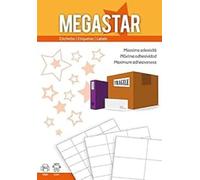 Megastar Etichette Autoadesive bianche multiuso A4, 105 x 36 mm, laser e inket, 100ff, LP4MS-10536