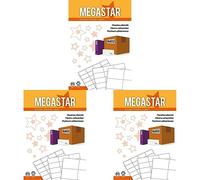 Megastar, Etichette bianche multiuso 52x30mm, Laser e Inkjet, 100 ff, (LP4MS-5230) (Confezione da 3)