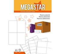 Megastar Etichette Bianche Multiuso105X48Mm, Laser e Inkjet, 100 Ff