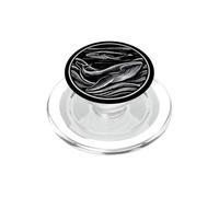 Megattere Balene Onde dell'oceano Minimal Marine Wildlife Art PopSockets PopGrip per MagSafe