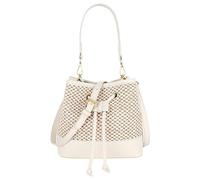 MEGAUK Mini borsa a tracolla in paglia da donna, stile vacanza, in tessuto, estiva, spiaggia, borsa a tracolla fatta a mano per le signore, 07681 Bianco, Taglia unica
