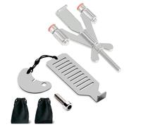 MEGAVOW 2 Pezzi Serratura Portatile da Viaggio con 2 Borsa, Blocco per Privacy, Serratura di Sicurezza Robusta, Acciaio Inossidabile, Senza Foratura, Antifurto, per Appartamento/Viaggio/Hotel