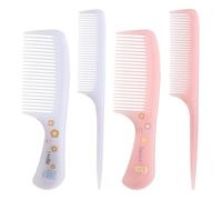 MEGAVOW Set di 4 Spazzole per Capelli e Pettini Bambina, Pettine Districante per Capelli Bagnati e Asciutti, Spazzola a Coda di Ratto per Parrucchieri Ragazze e Ragazzi, Regalo Carino