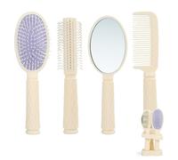 MEGAVOW Spazzola Capelli Districante Bambina, Pettine Districante per Capelli Bagnati e Asciutti, Spazzola per Massaggi, Acconciature Professionali con Supporto a Specchio