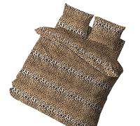 megawebstore Parure Copripiumino in 100% Cotone per Letto Una Piazza e Mezza Maculato Leopardato