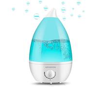 MegaWise Cool Mist Umidificatori a ultrasuoni da 0,5 litri per camera da letto, bambini, ufficio e piante, uscita nebbia regolabile con diffusore di oli essenziali, facile da pulire e super silenzioso