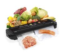 Megawise Potente ma compatta macchina sottovuoto One-Touch automatica per alimenti (nero)