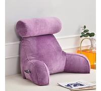 MEGHI Cuscino da Lettura con Tasca,Sostegno della Schiena Cuscini per Divano Letto da Ufficio,con Cerniera,Rivestimento Lavabile,per la Schiena per Rilassarsi e Leggere