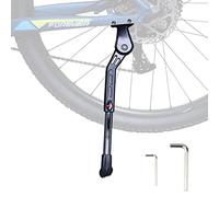 MEGHNA 22-28 Pollici Cavalletto Bici, Piedino in Gomma Antiscivolo, Cavalletto per Bici in Alluminio Regolabile per Adattarsi a Bici da 22-28 Pollici, BMX, 700c, MTB，E-bike