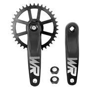MEGHNA Set di manovella per bicicletta, 170 mm, 42T, universale, per single speed e 6/7/8/9/10/11 Speed Bike, MTB BMX