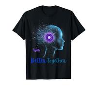 Meglio insieme a un appassionato unico di AI e Science Fusion Maglietta