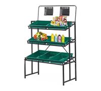 MegLob 1 Set Di Scarpetta Al Dettaglio, Supporto Per Verdure Di Frutta Commerciale, Supporto Per Cesti Di Stoccaggio Di Verdure Di Grande Capacità Per Negozi,A