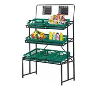 MegLob 1 Set Di Scarpetta Al Dettaglio, Supporto Per Verdure Di Frutta Commerciale, Supporto Per Cesti Di Stoccaggio Di Verdure Di Grande Capacità Per Negozi,C