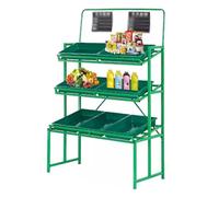 MegLob 1 Set Di Scarpetta Al Dettaglio, Supporto Per Verdure Di Frutta Commerciale, Supporto Per Cesti Di Stoccaggio Di Verdure Di Grande Capacità Per Negozi,D
