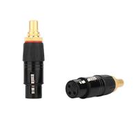 MeGLob Adattatore for Presa Maschio-Femmina da 2 Pezzi, Spina placcata in Oro, Adattatore for Presa Femmina, Spina for Cavo bilanciata in Oro (Color : XLR F to RCA F)
