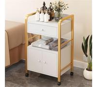 MegLob Carrello Del Carrello Estetista, Carrello Per Carrello Per Salone Di Bellezza Con Ruote, Carrello Per Salone Di Utilità Mobile, Carrello Di Bellezza Mobile Con Cassetti E Armadi,Gold l