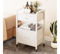 MegLob Carrello Del Carrello Estetista, Carrello Per Carrello Per Salone Di Bellezza Con Ruote, Carrello Per Salone Di Utilità Mobile, Carrello Di Bellezza Mobile Con Cassetti E Armadi,White l